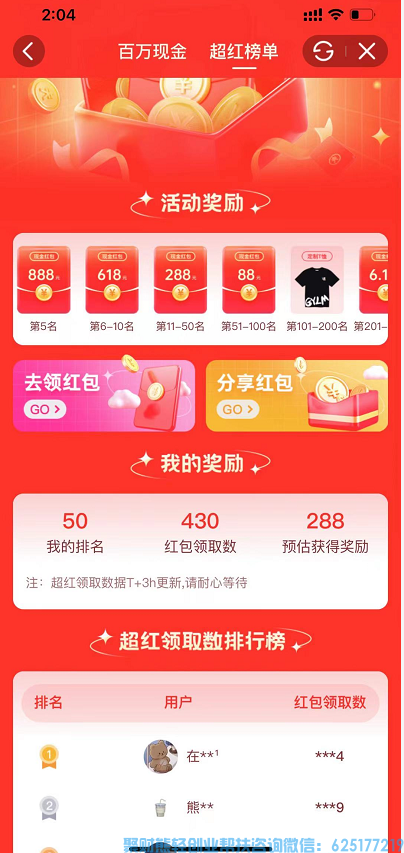 高佣联盟聚财熊团队助力618活动开启，一起翻倍玩赚618！冲大奖！