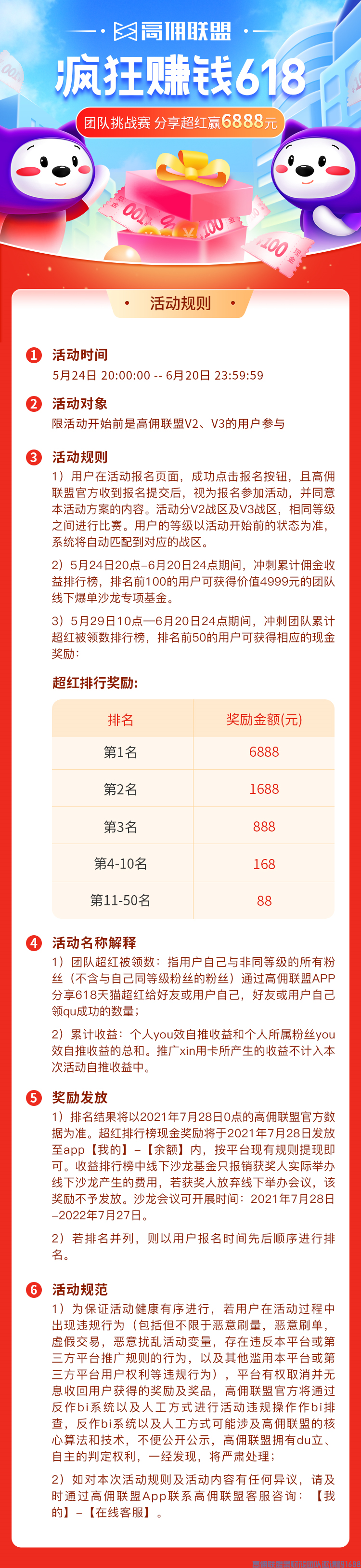 高佣联盟团队挑战赛，双重奖励已就位，分享超红赢6888元红包(图2)